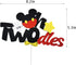 CHuangQi Oh Twodles Cake Topper, Mickey Themed 2nd Birthday Cake Decor for Second Birthday Party Supplies