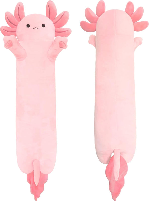 Long Axolotl Plush Toy, 19.6 Inch Cute Stuffed Animal, Axolotl Plush Gift for Girls Boys