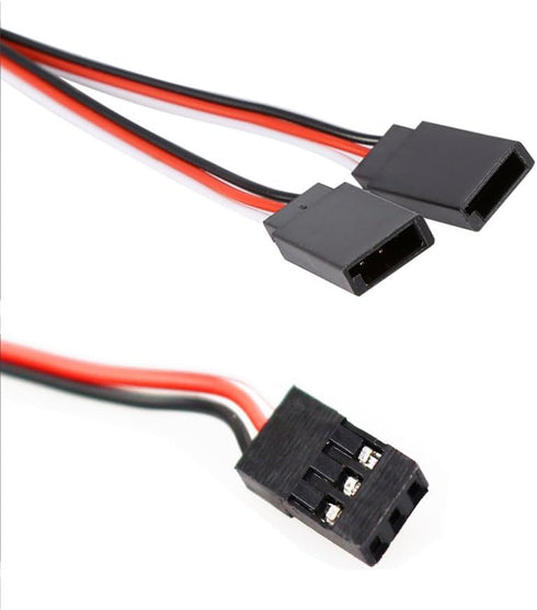 5Pack ShareGoo 30CM 1 Male JR Plug to 2 Female JR Plug Y Cables for RC Car Trucks Airplanes