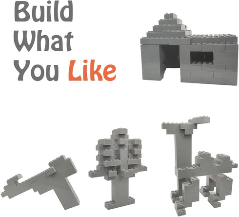 200 Piece Classic Building Bricks, 2x4 Building Blocks STEM Creative Toys, 100% Compatible with Major Brands, MOC DIY