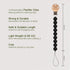 2 Pack Silicone Pacifier Clip Holder for Baby, Fits Most Pacifier Styles, BPA-Free, (Black & White)