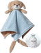 CREVENT Soft Plush Animal Face Security Blankets for Boys and Girls, Great Birthday Baby Shower Gifts (Blue Dog)