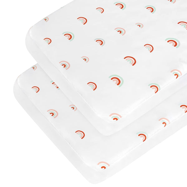 Crib Sheets Boy Girl, 2 Pack Baby Crib Sheets for Standard Crib