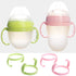 DGFJY 2 Pack 2 Count Baby Bottle Holder Feeding Bottles for Comotomo Easy Cleaning (Pink/Green) Easy Grip Plasic