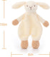 Apricot Lamb Stuffed Animals Security Blanket, White Bunny Rabbit Character, Luxury Snuggler Plush, 10 Inches