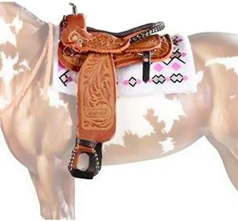 Breyer Traditional Cimarron Western Pleasure Saddle, 1:9 Scale, 6.5"L x 7.875"H