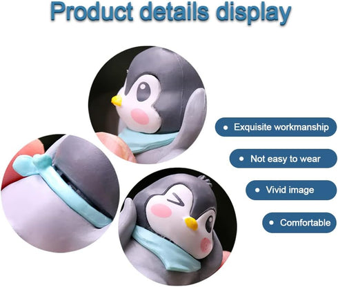 6 Pcs Cute Penguin Action Figurines Dolls Toy Miniature Penguin Cake Topper Collection for Fairy Garden