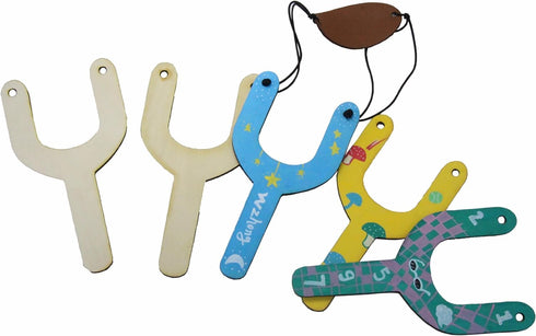 W WANG-ONE 5 Pieces DIY Wooden Art Craft for Kids - Art Supplies Party Birthday Gift Favors for Boys and Girls