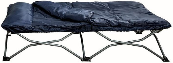 Regalo My Cot Deluxe Portable Toddler Bed, Includes Sleeping Bag, Navy