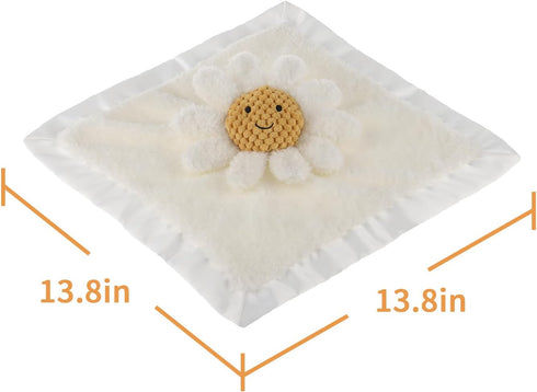 Apricot Lamb Daisy Soft Loveys, Security Blanket for Baby Boy and Girl, 13.8 Inches for Infants and Toddlers