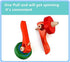 FQStech Wooden Spinning Top Gyroscope with Handle and Pull String Wire, Color Random