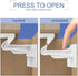 Define Essentials 10 Pack, Countertop Invisible Baby Proofing Cabinet Latch Locks, No Drilling or Tools Required, Works