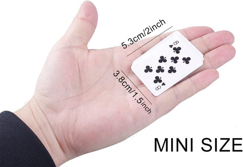 5 Decks Mini Playing Cards Party Favor, Miniature Poker Cards Traveling Decks Cards Festival Party Game Supply for Kids and Adults, 2 X 1.5 inch