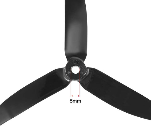 5040 5x4 Inch 3-Vane 2 uxcell RC Propellers Multi-Rotor for Aircraft Toy, Nylon Black Pairs