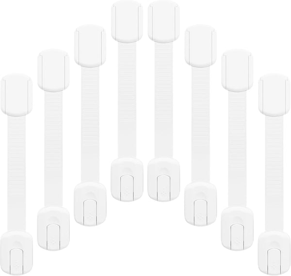 LKbeuuu 8-pack Child Safety Cabinet Locks, Child-proof Cabinet Locks with 3M Adhesive, No