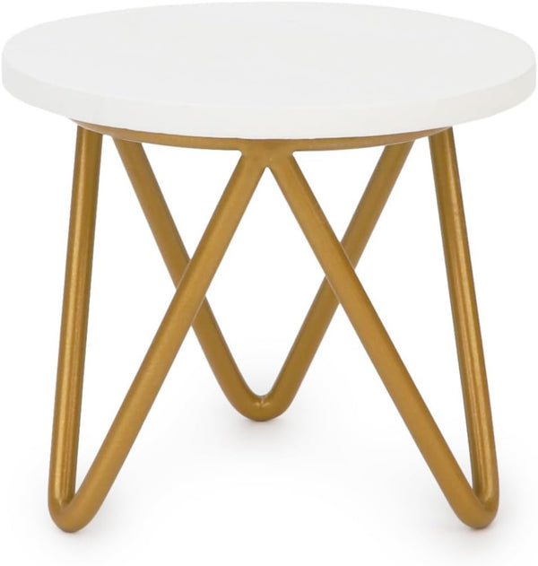 1 6 Scale Dollhouse Furniture Mini Circle Coffee Table Miniature Decor for