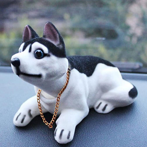 BESPORTBLE Car Decorations Playset with Bobbleheads Puppy Figurine, Shaking Head Dog Auto Interior Decor for Vehicle