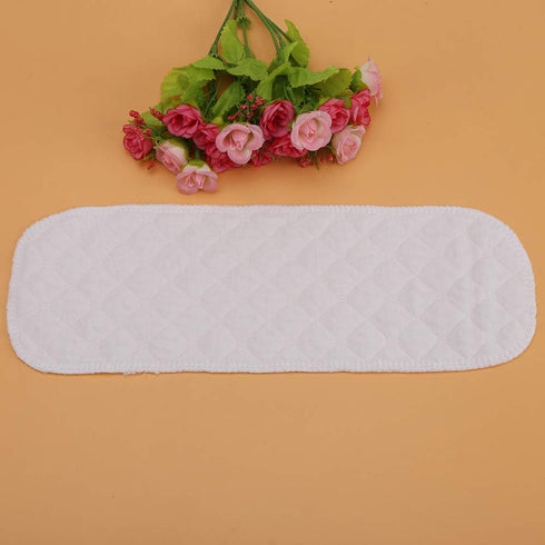 Set 10pcs, Nappy Liner Cloth Diaper - Organic Cotton, Soft and Breathable, Double Water Absorbency, Stitched to Prevent