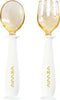 Toddler Forks and Spoons Set with Travel Case, Safe Silicone Utensils for Self-Feeding, Aged 6M+