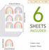 Rainbow Wall Decals for Girl Bedroom, Kids Room Decor, Peel and Stick Wallpaper 36 Pcs