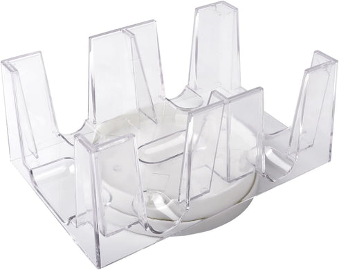 GSE 6-Deck Revolving Canasta Card Holder Tray - 360° Rotating Playing Card Tray for Kids & Adults