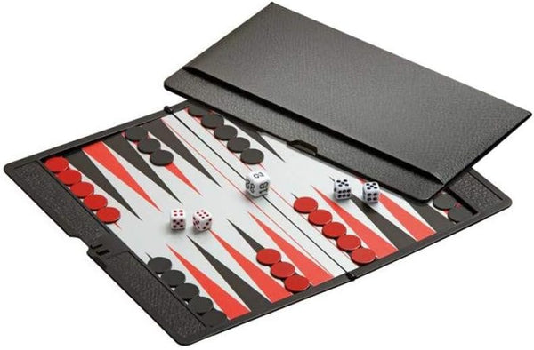 Backgammon Game Set - Mini Magnetic Travel Board Game for Family and Party