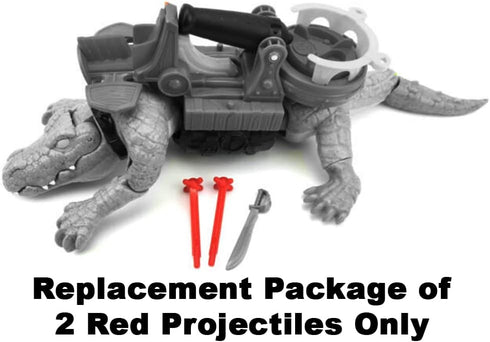 Imaginext Crocodile Playset Replacement Parts - Walking Croc and Pirate Figure with 2 Red Projectiles