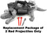 Imaginext Crocodile Playset Replacement Parts - Walking Croc and Pirate Figure with 2 Red Projectiles