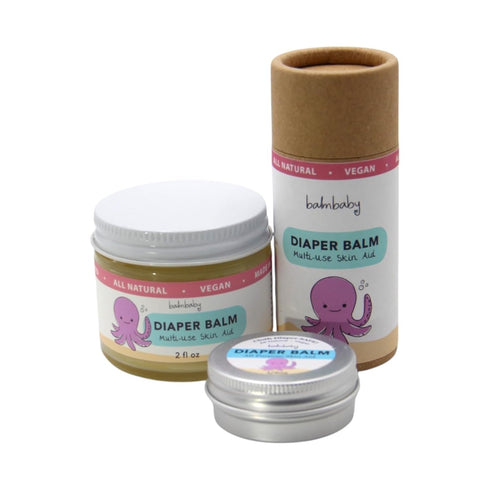 (2-Pack) Diaper Balm by Balm Baby Natural Diaper Rash Cream & Multipurpose Baby Skin Ointment with Calendula, Vegan