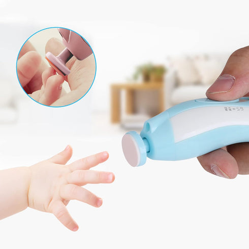 Trimmer, 6 Baby Nail Fingernails Electric Grinding Polish Device Pink Safe Baby Nail Clippers Baby Nail File Kit