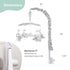 12 The Peanutshell Crib Mobile for Girls or Boys - Soft Grey Musical Baby Crib Mobile with Lullabies, Cute Elephant