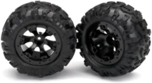 Traxxas 7277 Tires and Wheels Assembled glued (Geode Black beadlock Style Wheels Canyon at Tires Foam Inserts) (1 Left 1 Right)