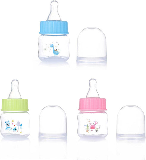 QERPON 1.7oz Baby Bottle Portable Baby Nursing Bottle Wide Neck Natural Flowing Easy to Milk Bottle for Infant Pet Dog