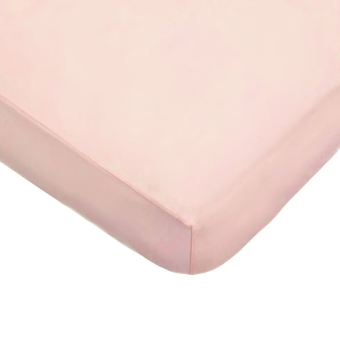 American Baby Company Supreme 100% Natural Cotton Fitted Crib Sheet - 52" x 28", Blush, Hypoallergenic Jersey Comfort