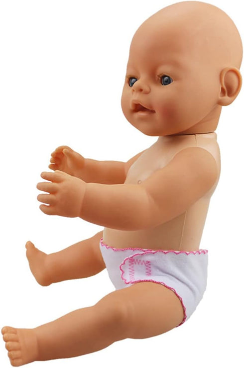 Toyvian 6pcs Doll Diapers, Baby Doll Diaper Bag & Accessories, Reusable DIY Doll Underwear