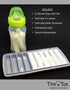10-1oz 2 Breast Milk Freezer Storage Trays, Bars, Silicone Tray Containers w/Leak Resistant Lids, Food Grade Silicone