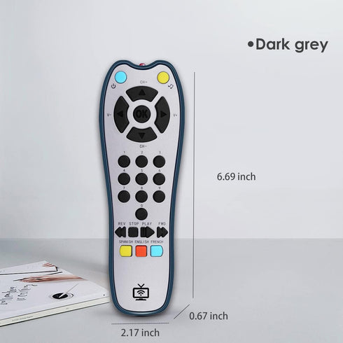 Baby Realistic TV Remote Control Toy with Light and Sound, Adjustable Volume, Educational Musical Toy for 3+ Months