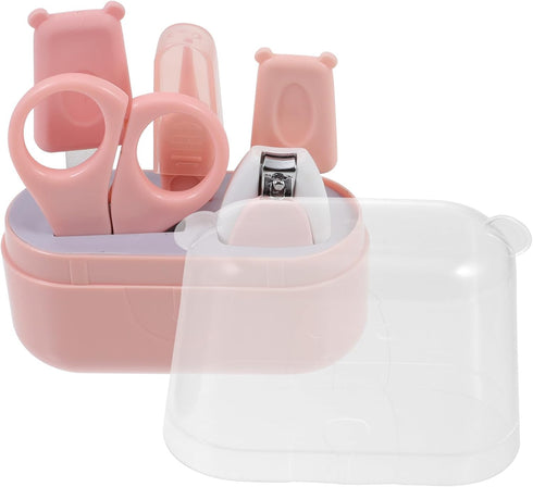 TOYANDONA Nail Clipper Nail Scissor Set for Grooming Pink Manicure Kit with