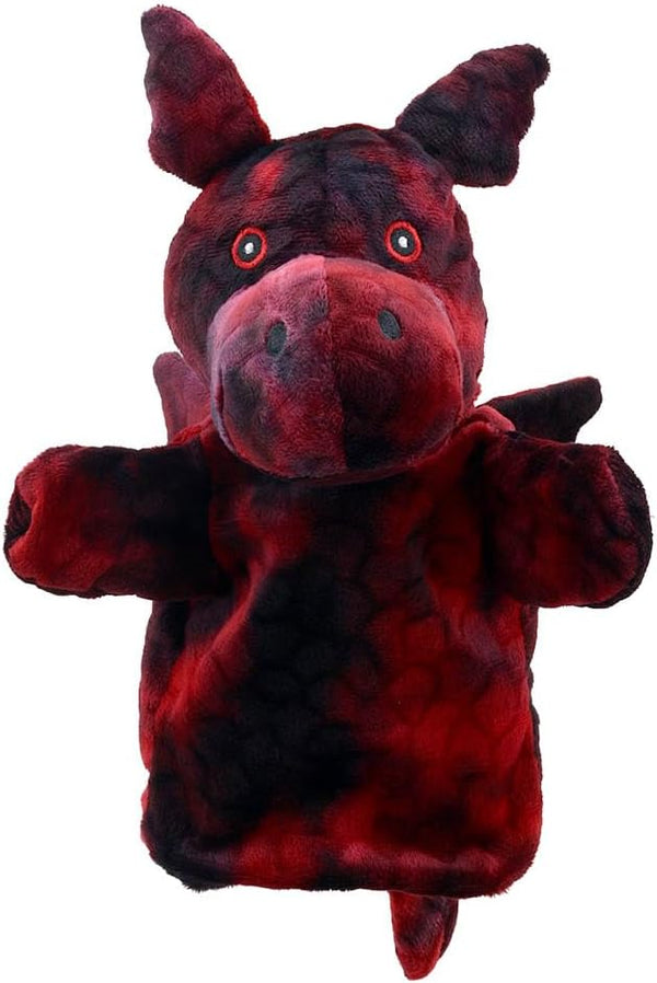 The Puppet Company Red Dragon Hand Puppet, ECO Animal Buddies, 25cm