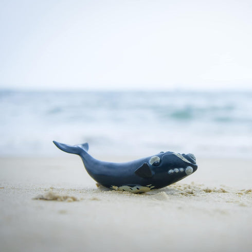 Gemini&Genius Right Whale Action Figure, Soft Rubber Ocean Shark Toy, Great for Kids Bath and Beach