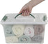 Saedy 14 Quart Latching Box - Clear Plastic Storage Bin with Lid and Handles