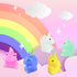 Unicorn Mochi Squishy Hand Toys - Mini Mochi Squishies Squeeze Toy Birthday Party Favors for Kids, Pack of 10