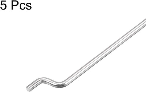 uxcell 1.2mm x 260mm Steel Z Pull/Push Rods Parts for RC Airplane Boat Replacement, Pack of 5
