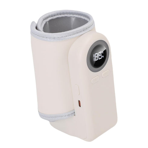 TIKATARER Portable Bottle Warmer, Fast Heating Rechargeable Milk Warmer, Adjustable Travel Heater for Baby Milk