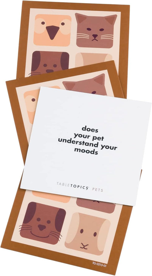 TableTopics to GO Pets, 40 Fun Question Card Game to Talk about Your Pet, Great for Friends and Family Game Night