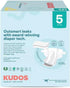 Generic 5, 44 Count, 27+ lbs Kudos Chlorine Free Premium Diapers - Cotton-Lined - Size