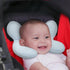 Upgraded Baby Head Support Pillow for Newborn Toddler, Soft Cotton Travel Pillow for Car Seats and Strollers (Blue)