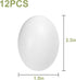 QMET 12 Pieces White Wooden Fake Eggs, Wood Eggs for Easter Crafts & DIY Decorations