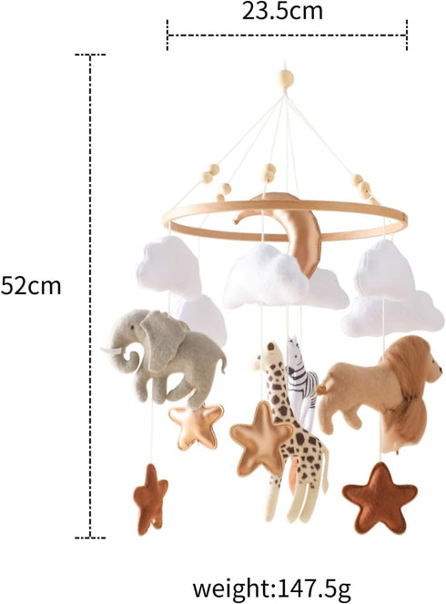 Ikubigu Baby Mobile for Crib, Baby Crib Mobile for Boys Girls, Baby Mobile for Bassinet, Boho Nursery Mobile, Nursery
