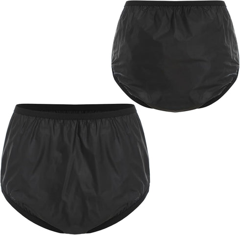 dPois Adult Unisex Waterproof Leakproof Diaper Cover 3-Pcs Set Elastic Band Washable for